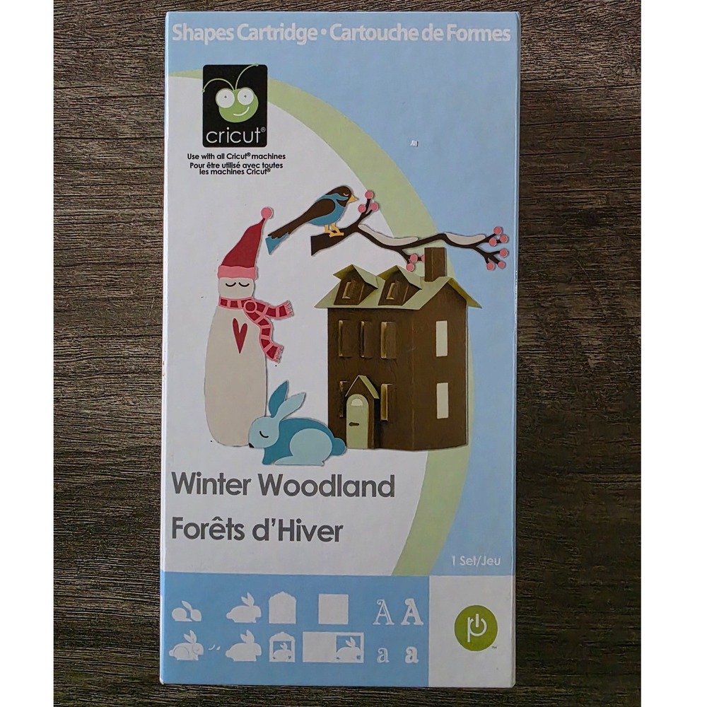 Cricut Winter Woodland Shapes Cartridge 29-1046 Overlay Handbook Set